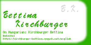 bettina kirchburger business card